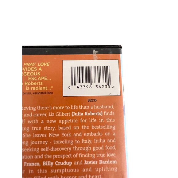 Eat Pray Love DVD 2010 Drama Movie Julia Roberts Javier Bardem Pre-Owned - Picture 3 of 4